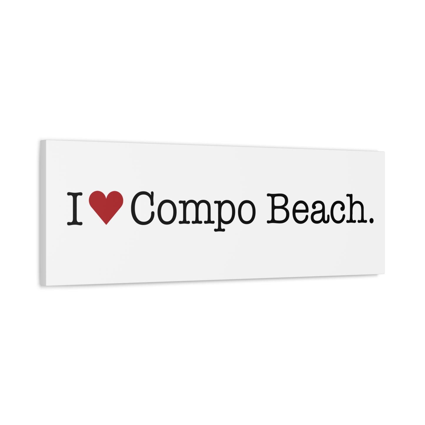 I Heart Compo Beach. Matte Canvas, Stretched, 1.25"