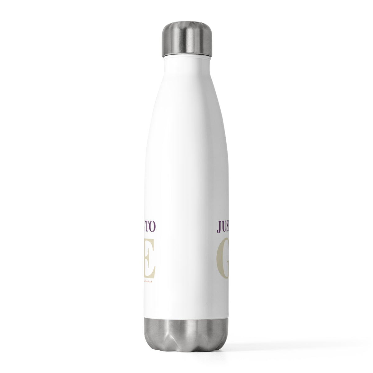 Just a kid listening to Goose - Cream & Purple 20oz Insulated Bottle