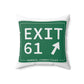 Vintage Exit 61 WCP Sign Spun Polyester Square Pillow