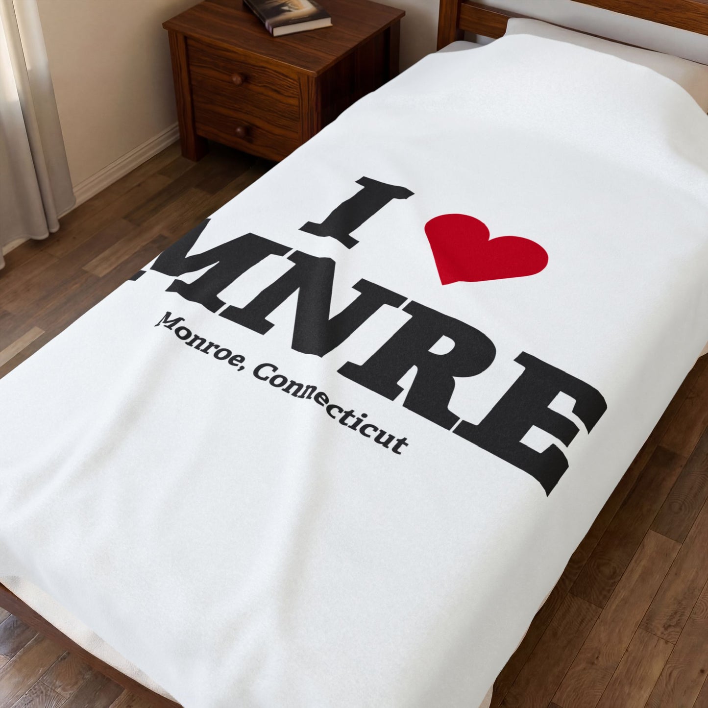 I Heart MNRE Velveteen Plush Blanket