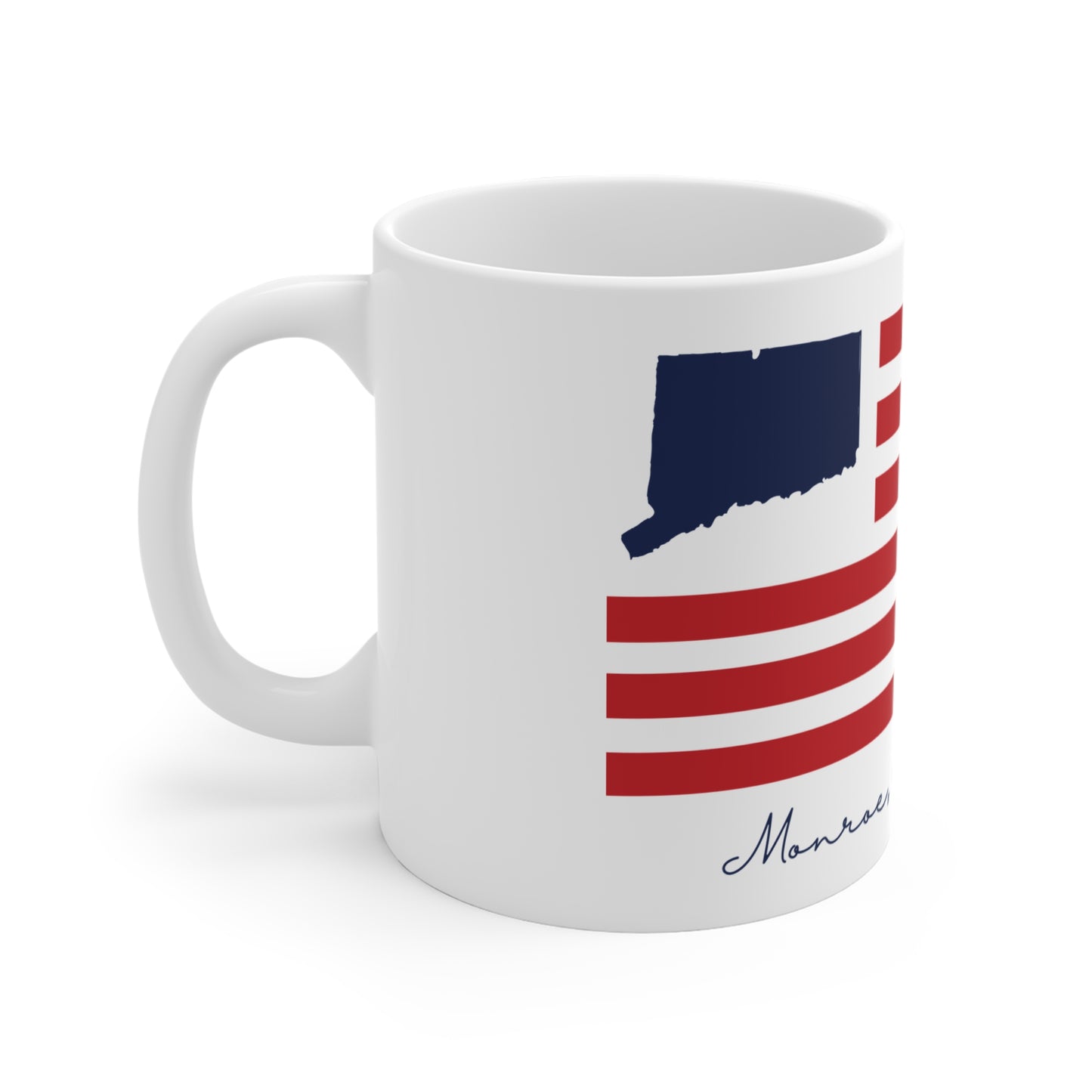 Monroe Connecticut Flag Mug 11oz
