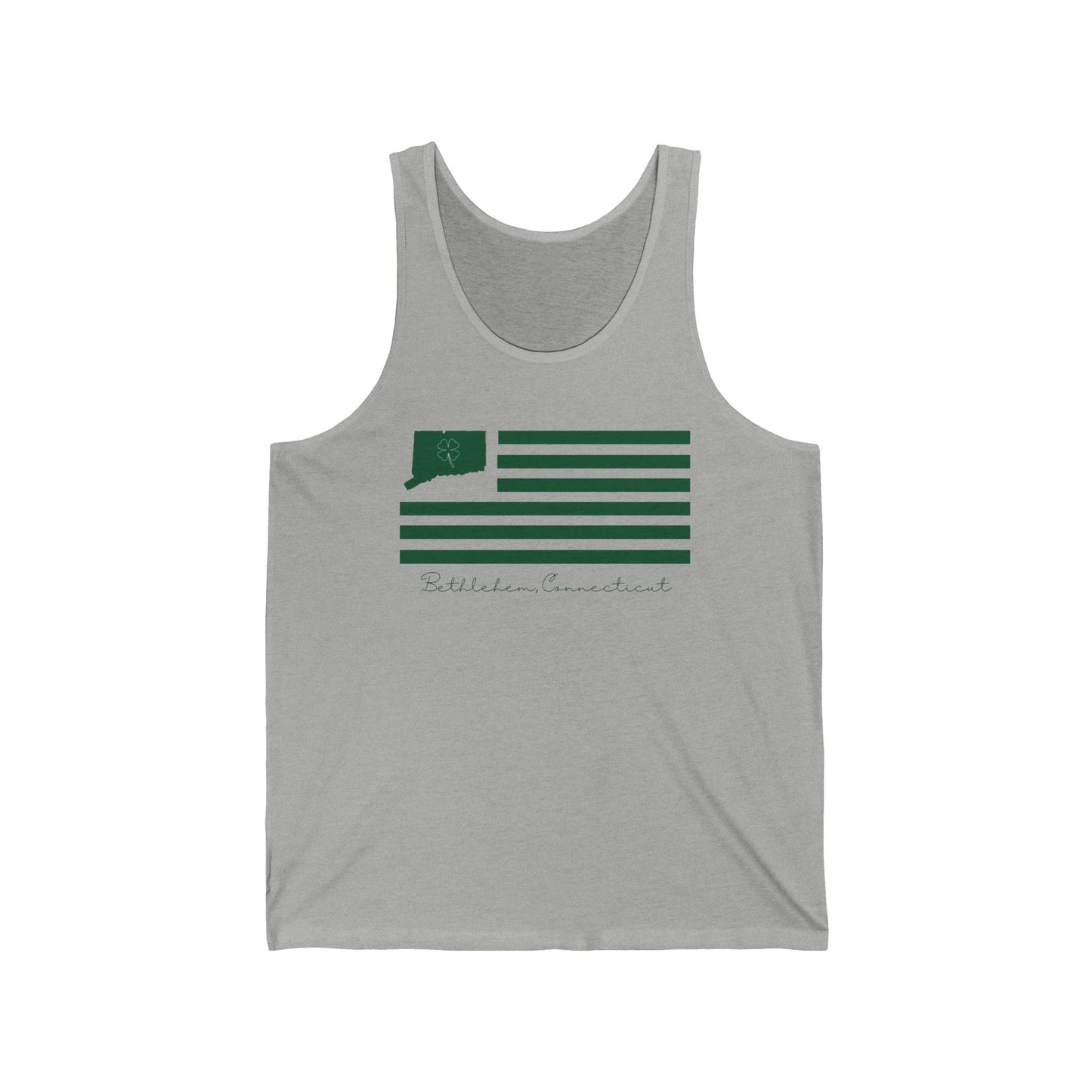 Bethlehem Connecticut St. Patrick’s Day Flag Unisex Jersey Tank Top