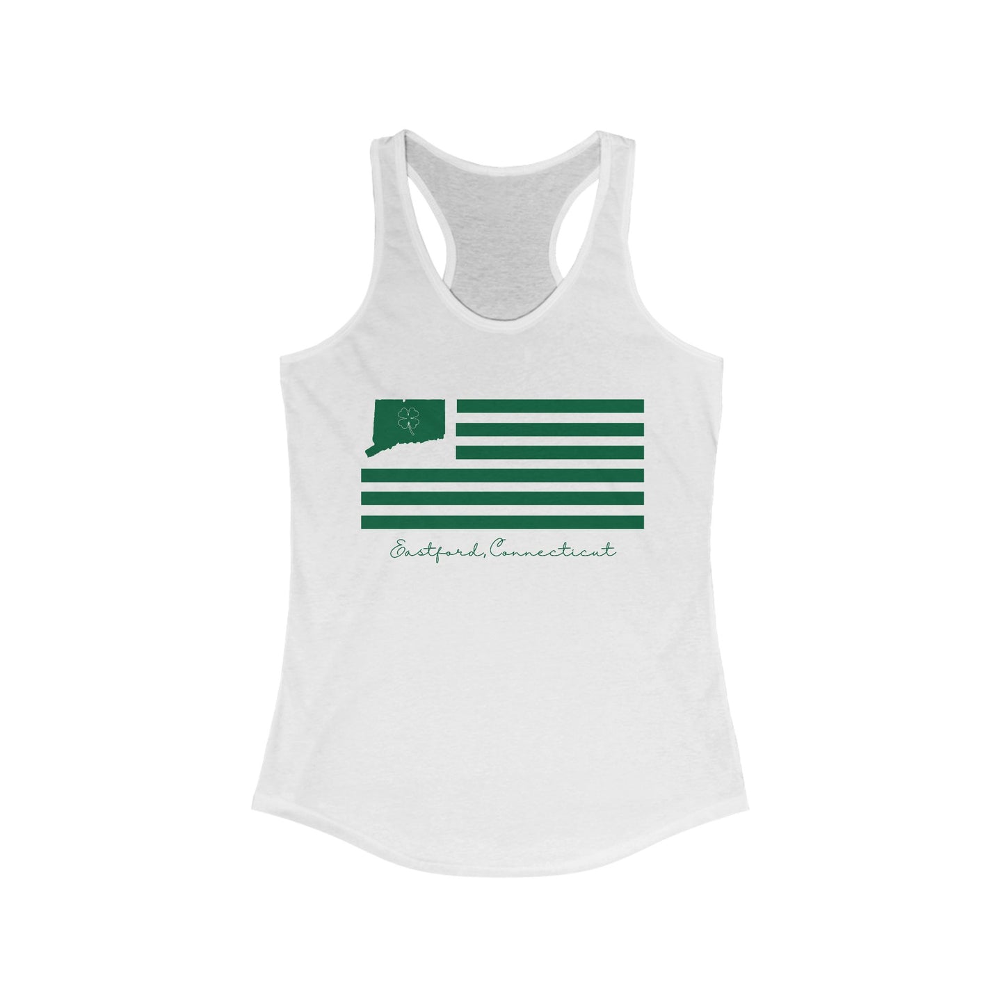 Eastford Connecticut St. Patrick’s Day Flag Women's Ideal Racerback Tank Top