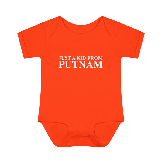 Just a kid from Putnam Infant Baby Rib Bodysuit