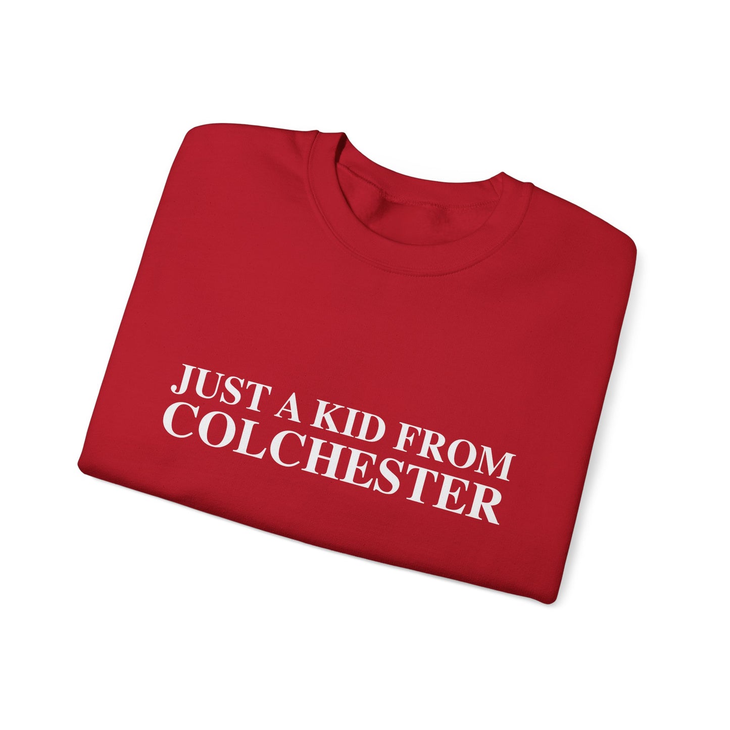 Just a kid from Colchester Unisex Heavy Blend™ Crewneck Sweatshirt