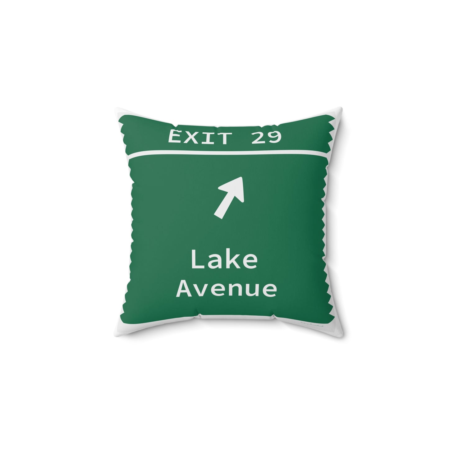 Vintage Merritt Parkway Exit 29 Sign Spun Polyester Square Pillow