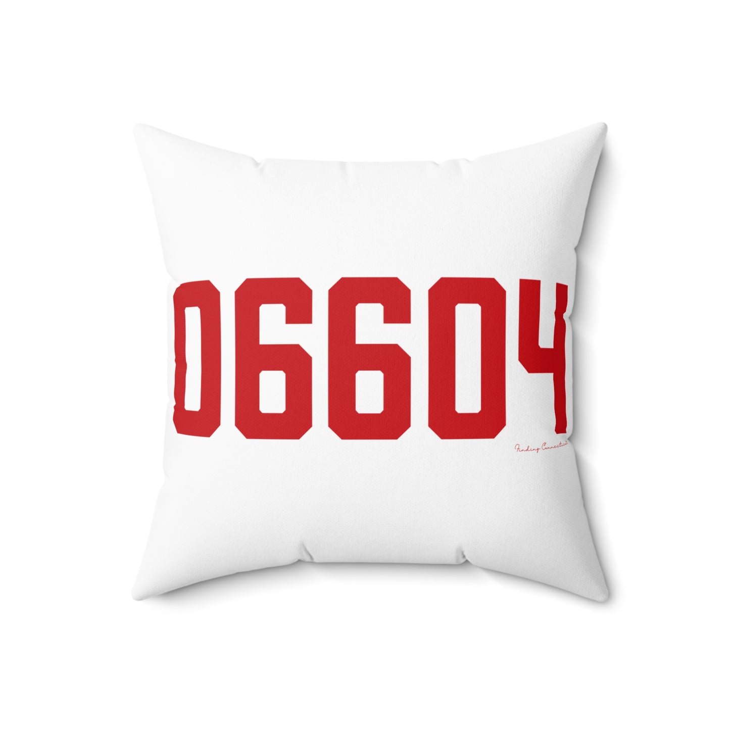 06604 Bridgeport Connecticut Zip Code Spun Polyester Square Pillow