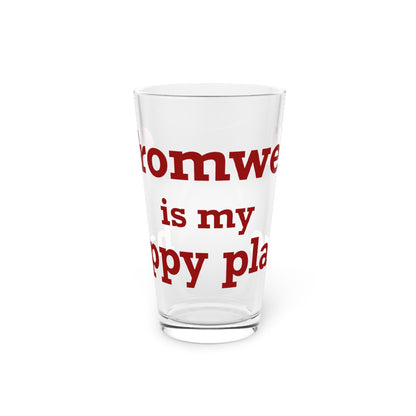 Cromwell is My Happy Place Pint Glass, 16oz