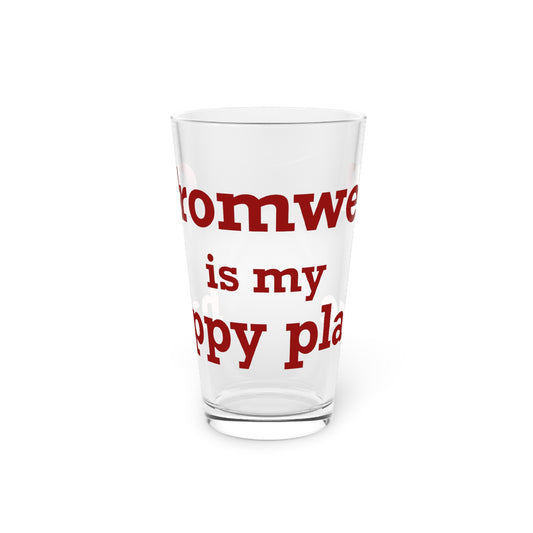 Cromwell is My Happy Place Pint Glass, 16oz