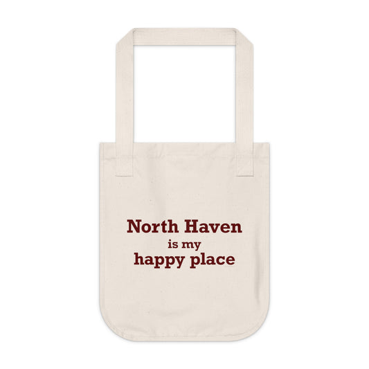 North Haven is My Happy Place Organic Canvas Tote Bag