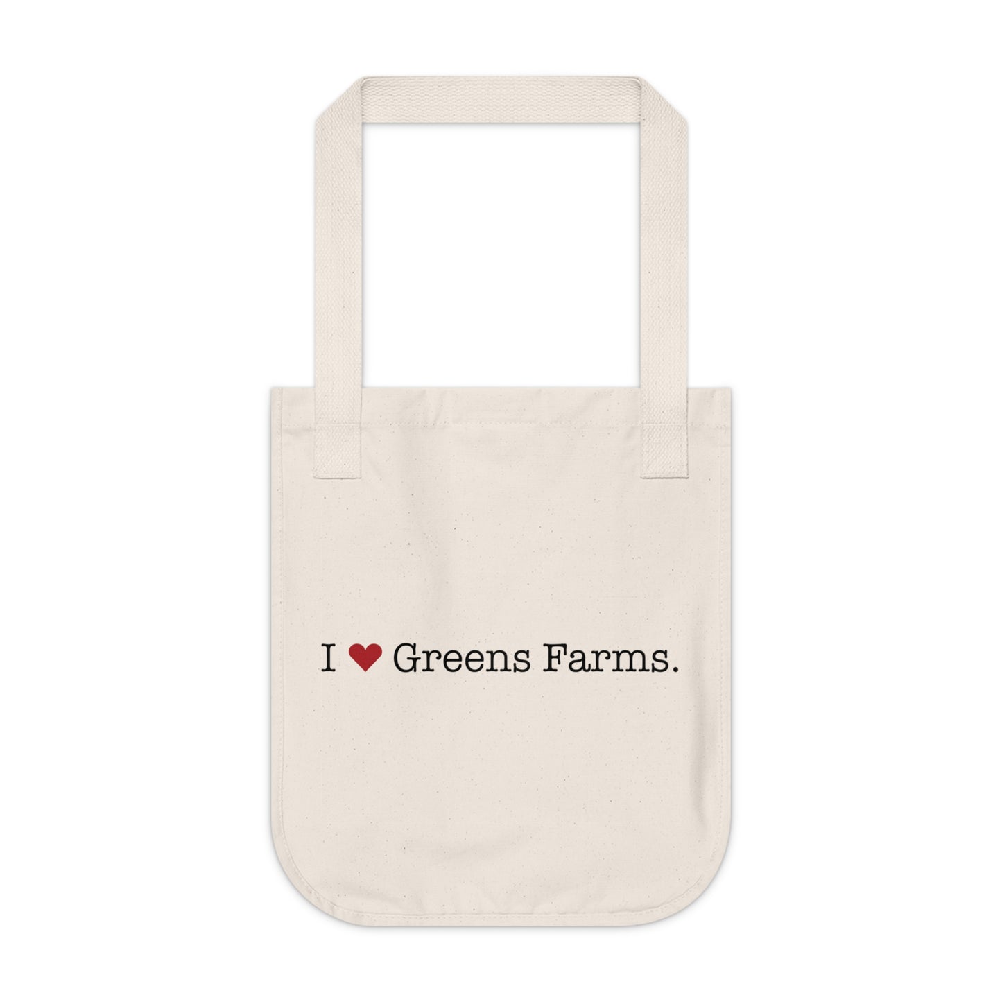 I Heart Greens Farms. Organic Canvas Tote Bag