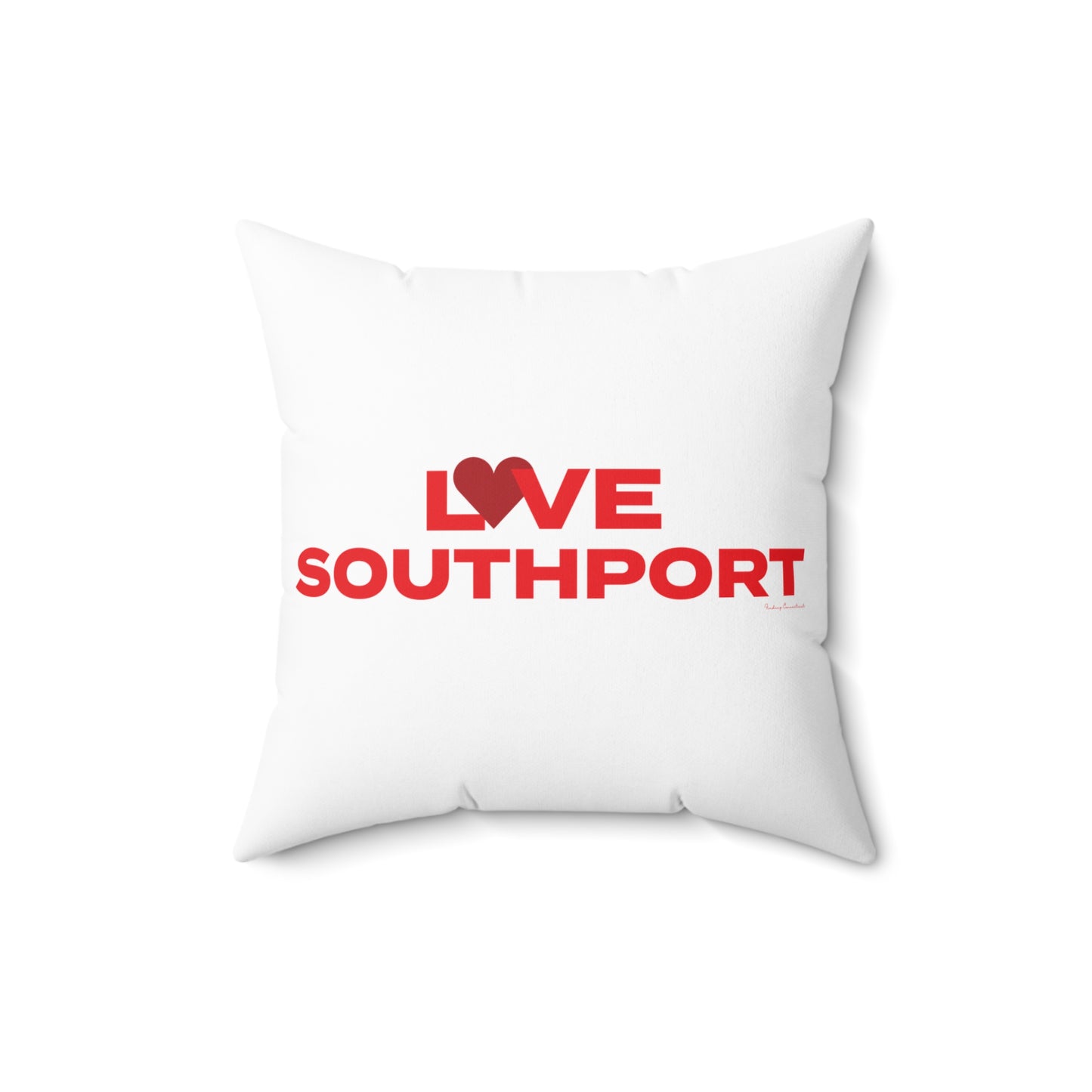 Love Southport Spun Polyester Square Pillow
