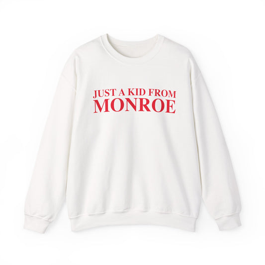 Just a kid form Monroe Unisex Heavy Blend™ Crewneck Sweatshirt