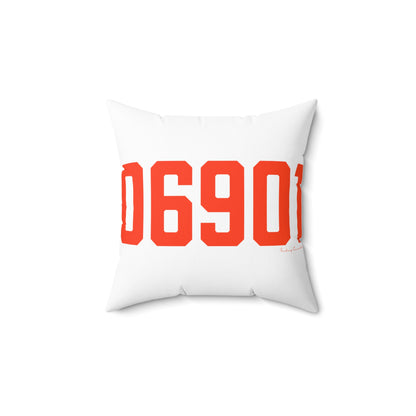 06901 Stamford Connecticut Zip Code Spun Polyester Square Pillow