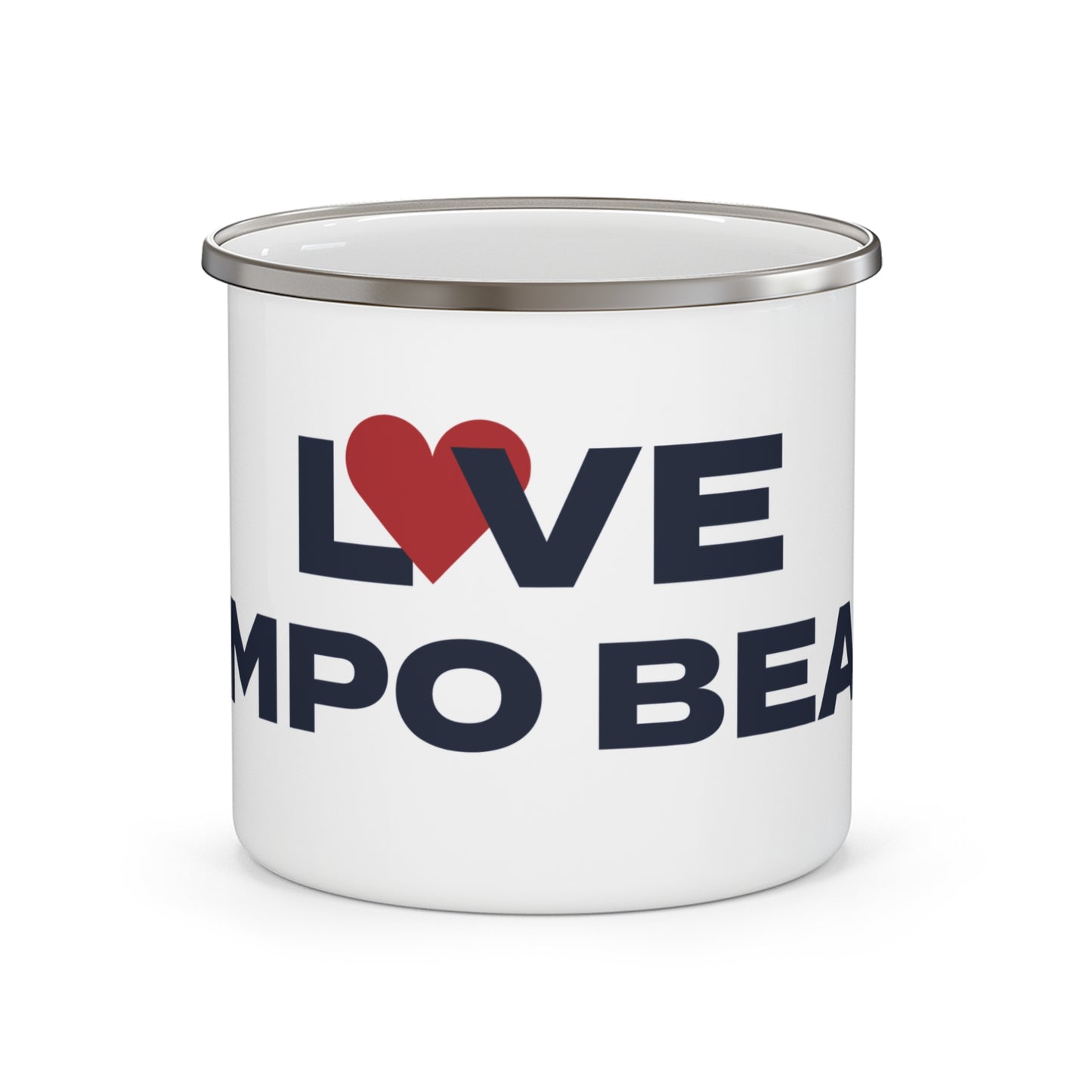 Love Compo Beach Enamel Camping Mug