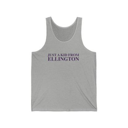 Just a kid from Ellington Unisex Jersey Tank Top