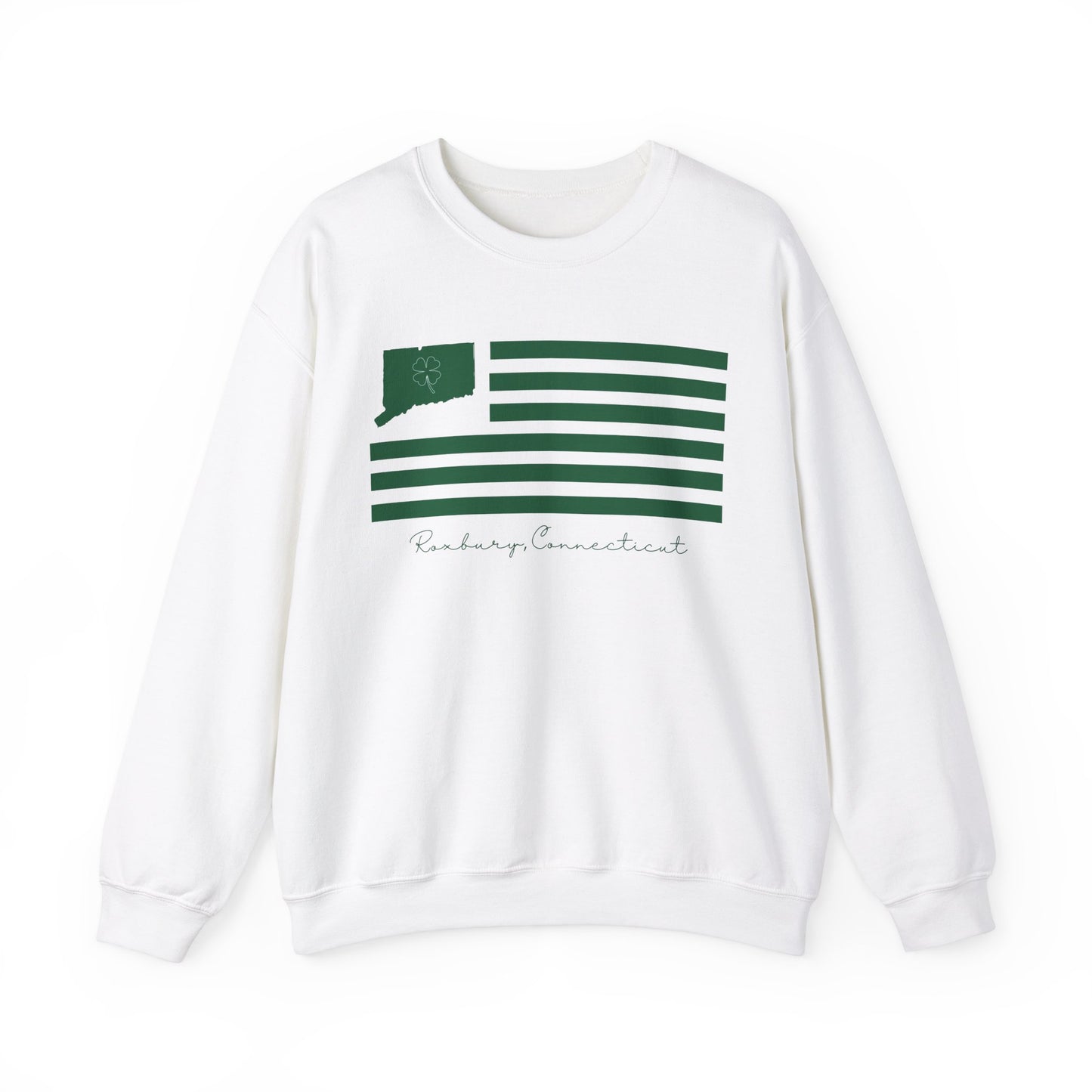 Roxbury Connecticut St. Patrick’s Day Flag Unisex Heavy Blend™ Crewneck Sweatshirt