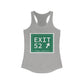 Vintage Exit 52  Merritt Parkway Sign Women's Ideal Racerback Tank Top