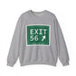 Vintage Exit 56 WCP Sign Unisex Heavy Blend™ Crewneck Sweatshirt