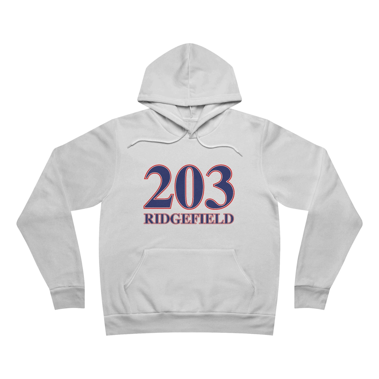 203 Ridgefield Red White & Blue Unisex Sponge Fleece Pullover Hoodie