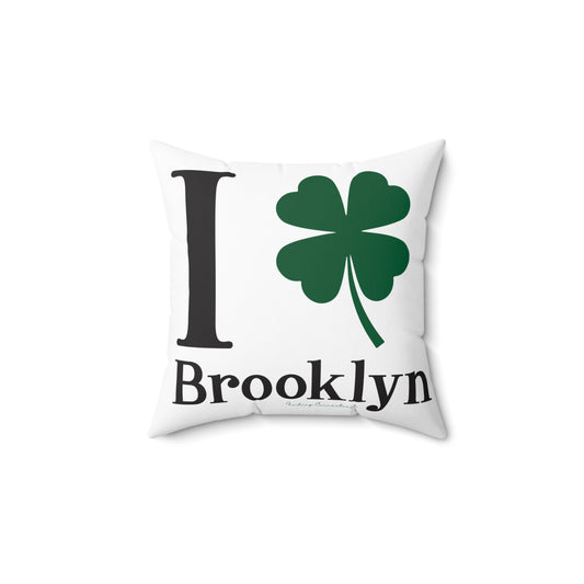 I Clover Brooklyn Spun Polyester Square Pillow