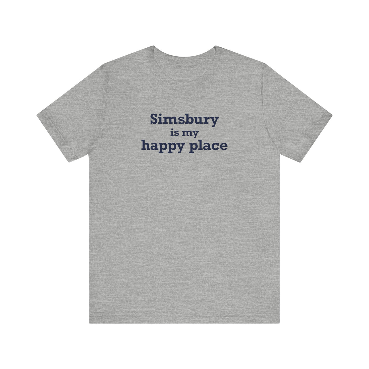 Simsbury is My Happy Place Unisex Jersey Short Sleeve T-Shirt