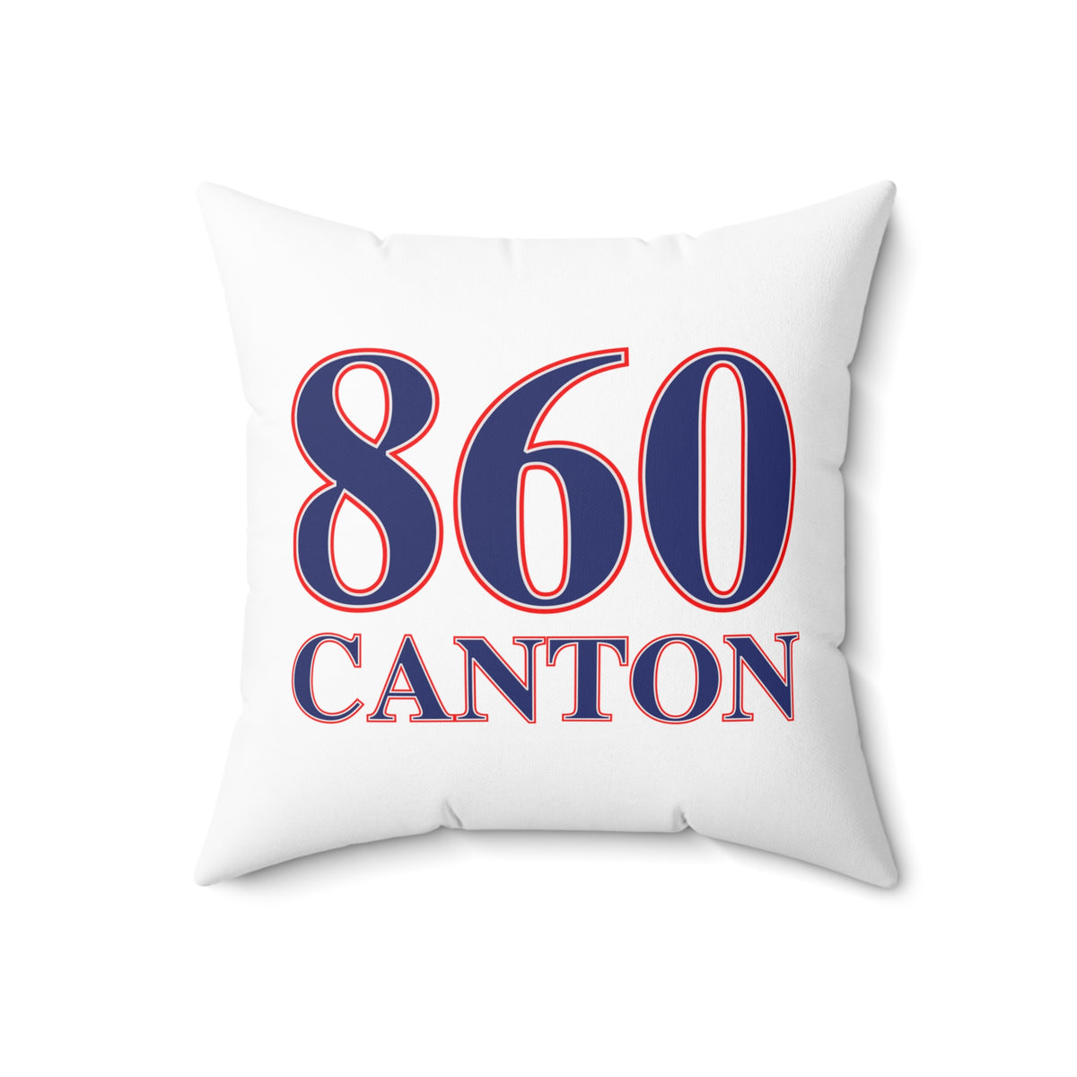 860 Canton Red, White & Blue Spun Polyester Square Pillow