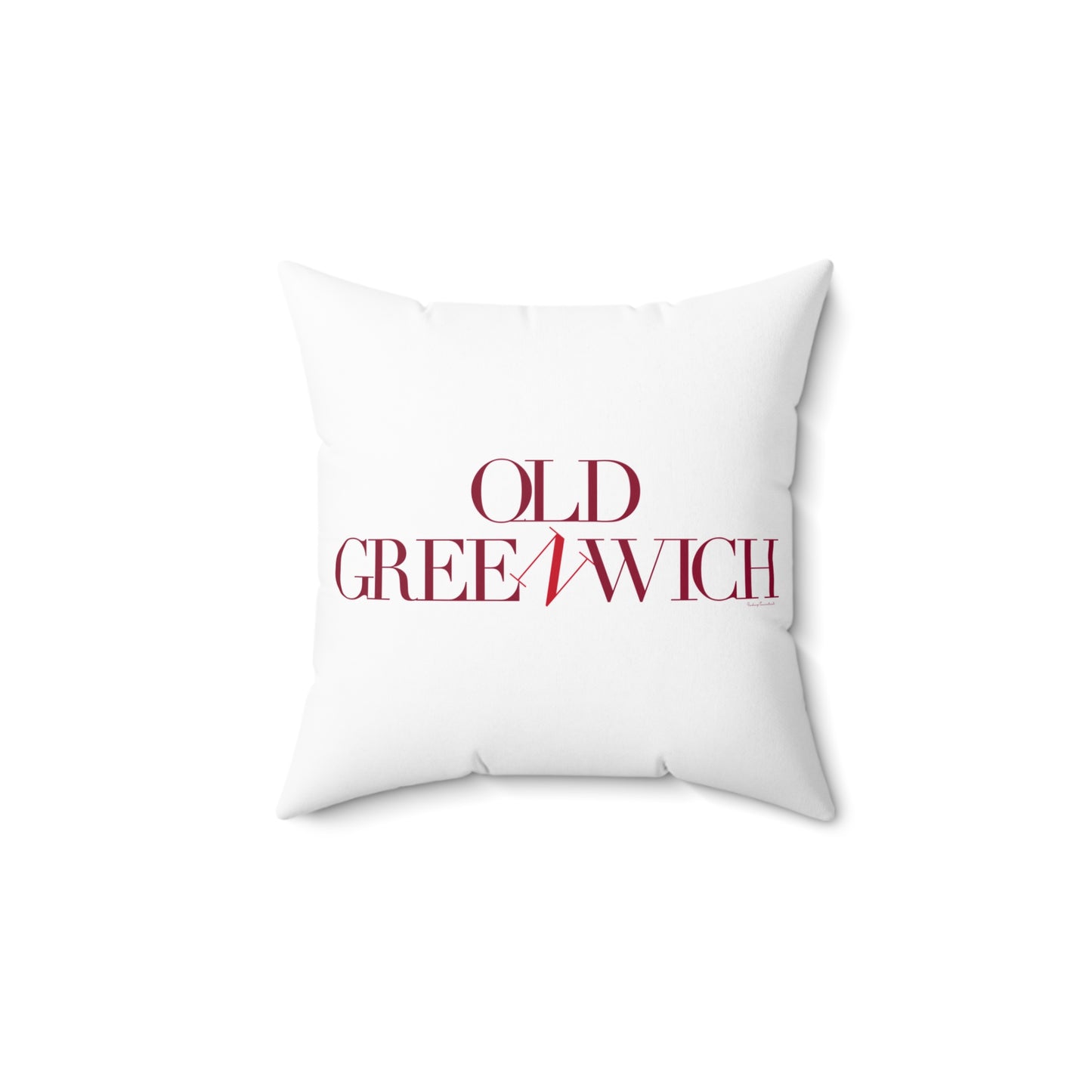 41 Tilt Old Greenwich Spun Polyester Square Pillow