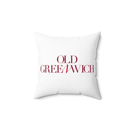 41 Tilt Old Greenwich Spun Polyester Square Pillow