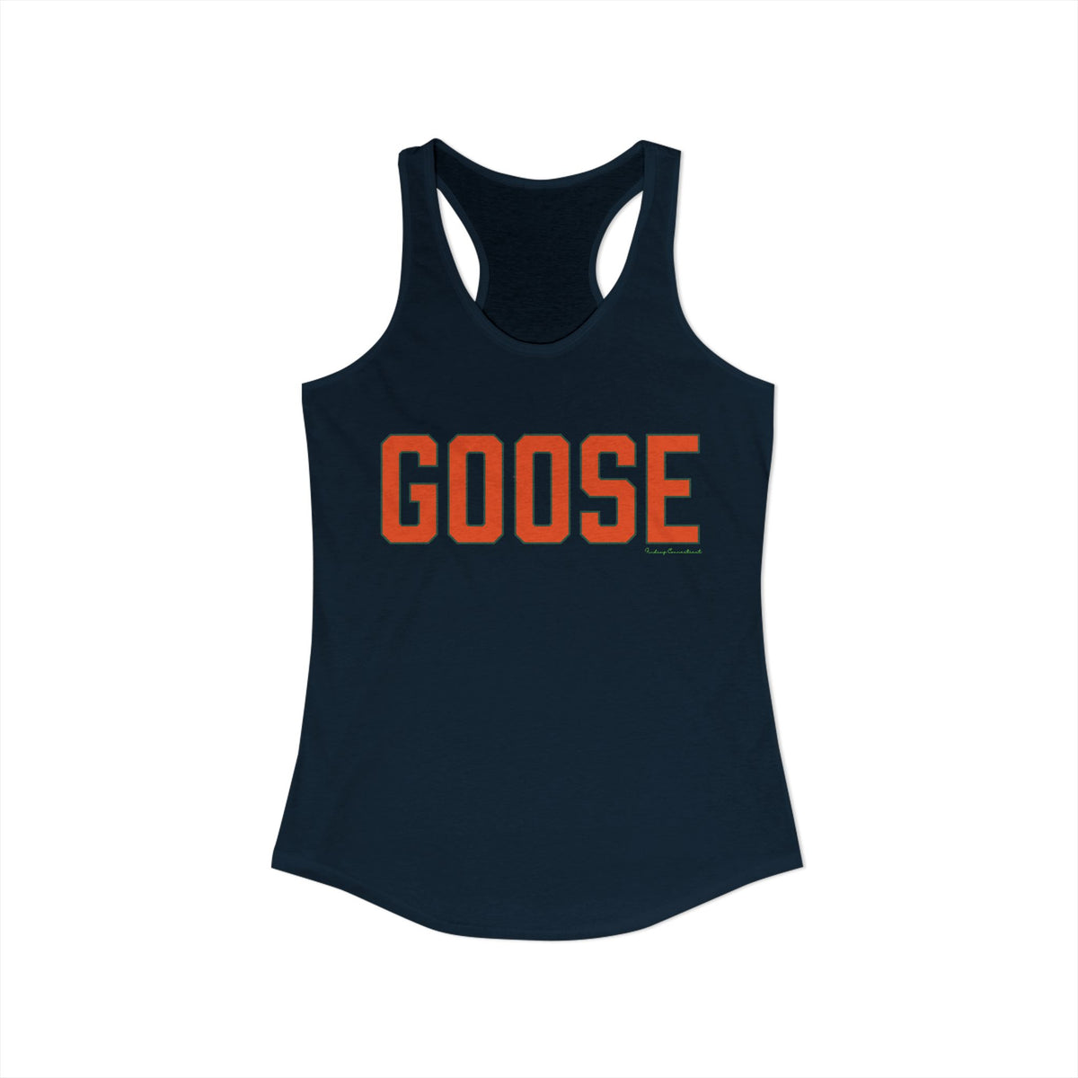 Goose Zip Code - Orange  & Green Women's Ideal Racerback Tank Top