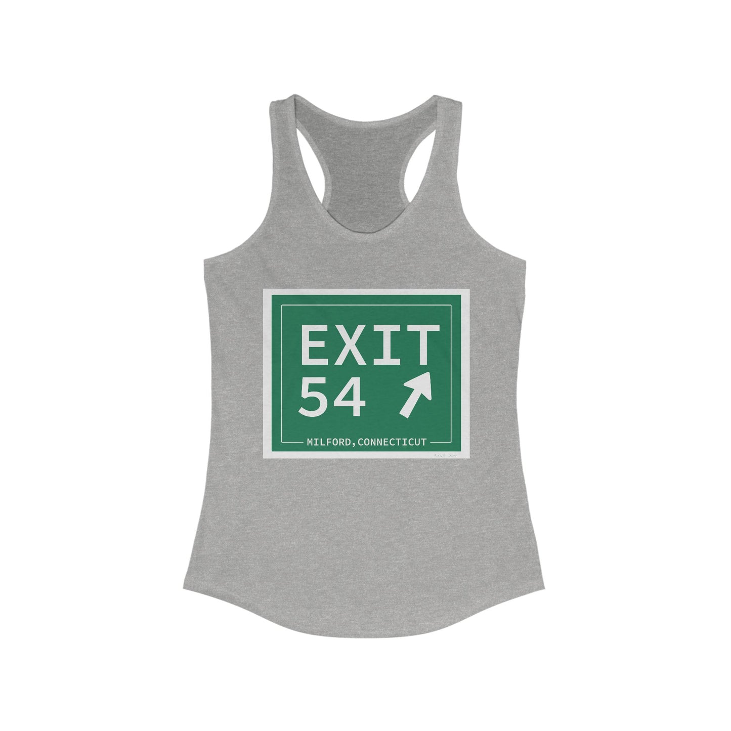 Vintage Exit 54  Merritt Parkway Sign Women's Ideal Racerback Tank Top