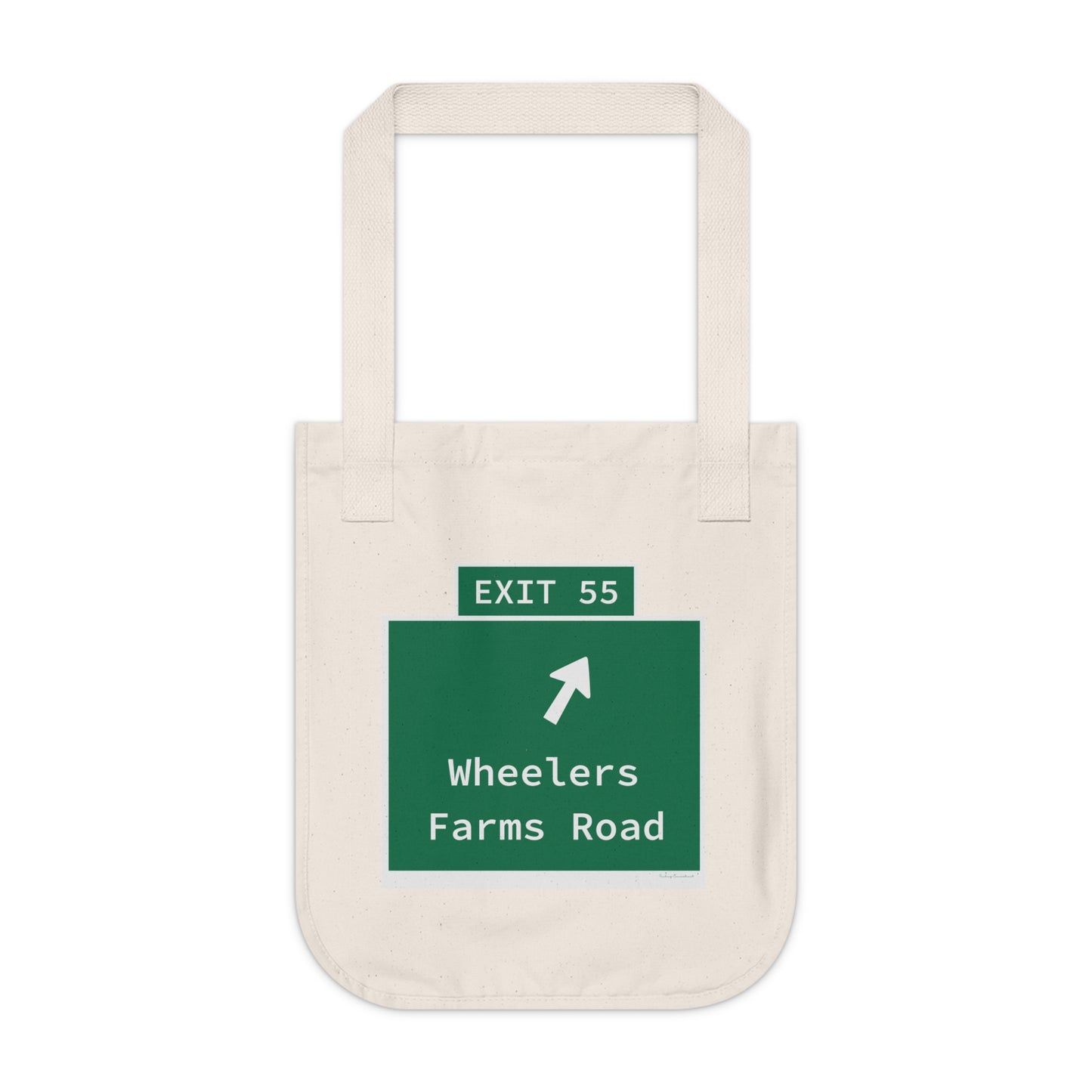 Vintage WCP Exit 55 Sign Organic Canvas Tote Bag