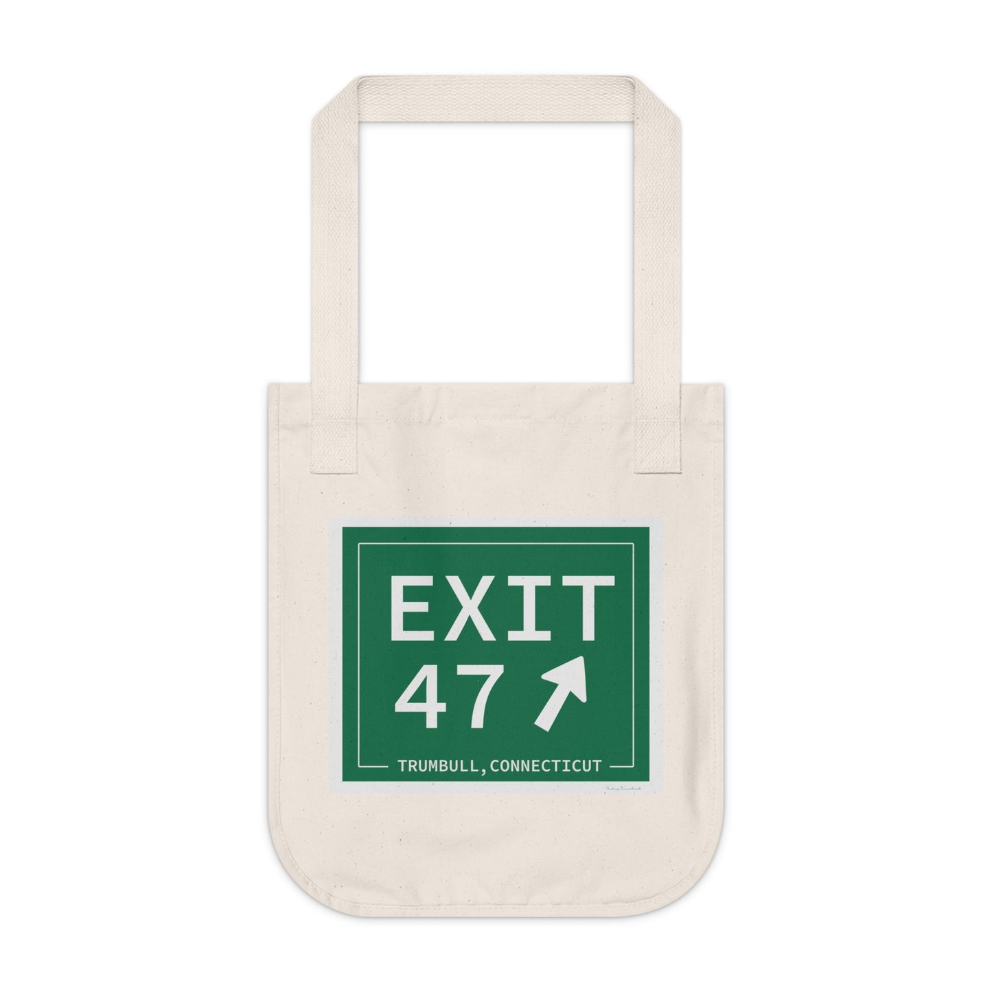 Vintage Exit 47 Merritt Parkway Sign Organic Canvas Tote Bag
