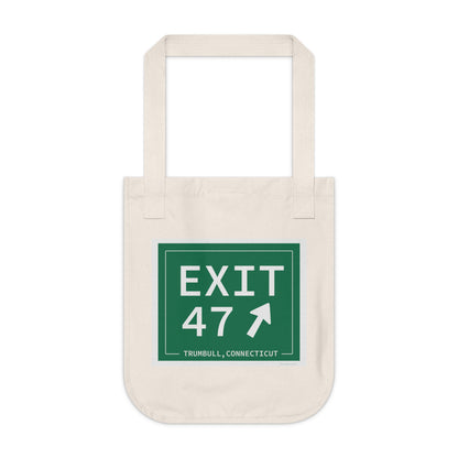 Vintage Exit 47 Merritt Parkway Sign Organic Canvas Tote Bag