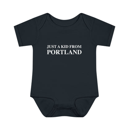 Just a kid from Portland Infant Baby Rib Bodysuit