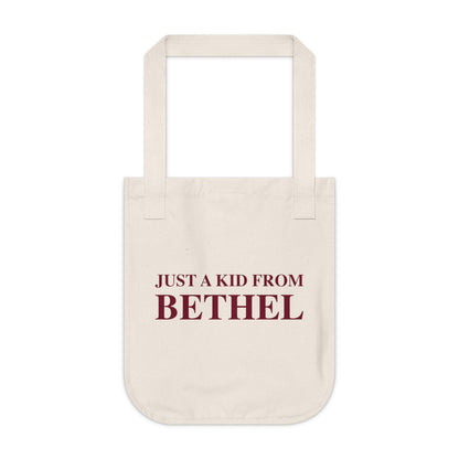 Just a kid from Bethel Organic Canvas Tote Bag