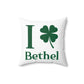 I Clover Bethel Spun Polyester Square Pillow