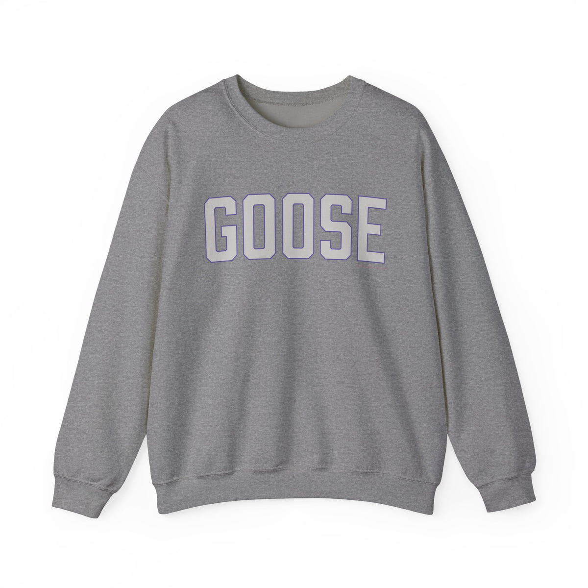 Goose Zip Code Gray & Purple Unisex Heavy Blend™ Crewneck Sweatshirt