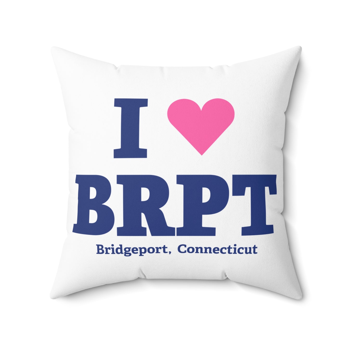 I Heart BRPT Spun Polyester Square Pillow