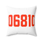 06810 Danbury Connecticut Zip Code Spun Polyester Square Pillow