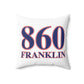 860 Franklin Red, White & Blue Spun Polyester Square Pillow