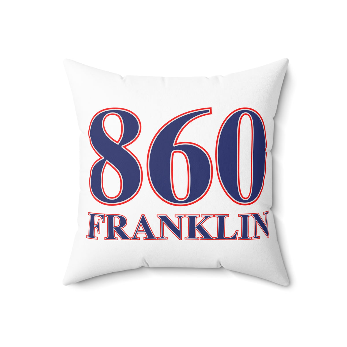 860 Franklin Red, White & Blue Spun Polyester Square Pillow