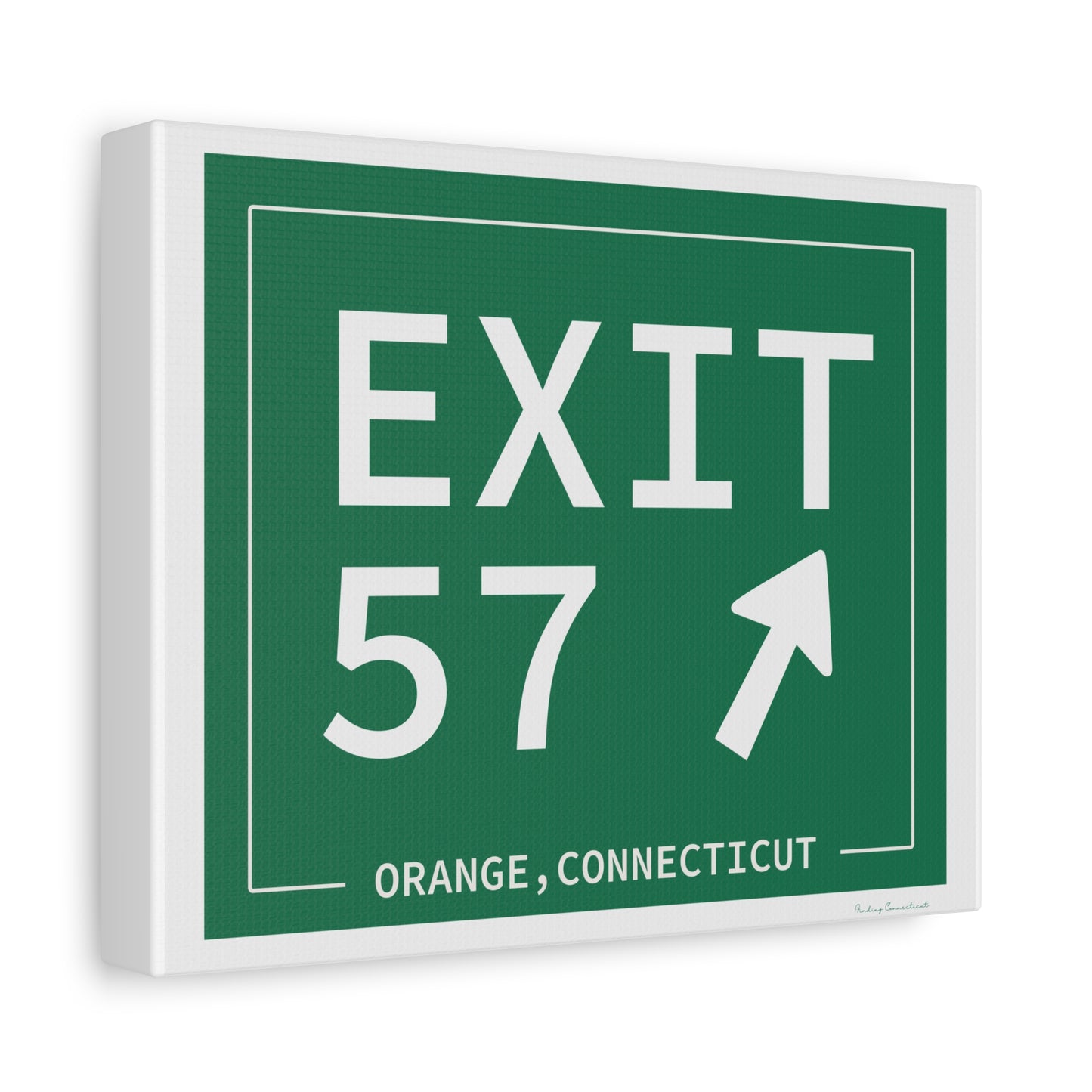 Vintage Exit 57 WCP Sign Matte Canvas, Stretched, 1.25"