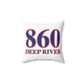 860 Deep River Red, White & Blue Spun Polyester Square Pillow