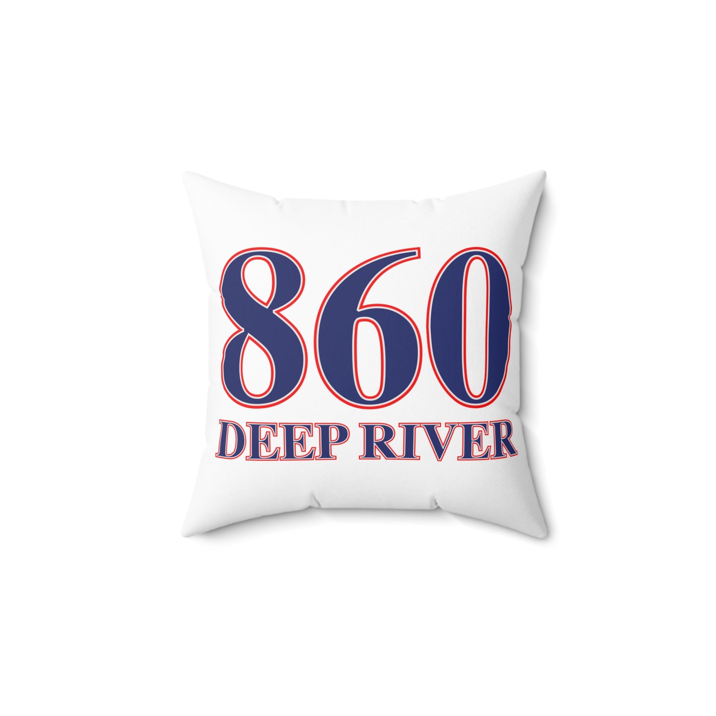 860 Deep River Red, White & Blue Spun Polyester Square Pillow