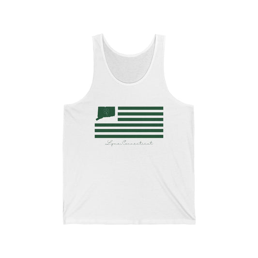 Lyme Connecticut St. Patrick’s Day Flag Unisex Jersey Tank Top