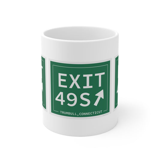 Vintage Exit 49S  Merritt Parkway Sign Mug 11oz