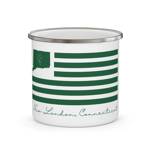 New London Connecticut St. Patrick’s Day Flag Enamel Camping Mug