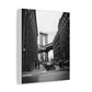 Manhattan Bridge Black and White Matte Canvas, Stretched, 1.25"