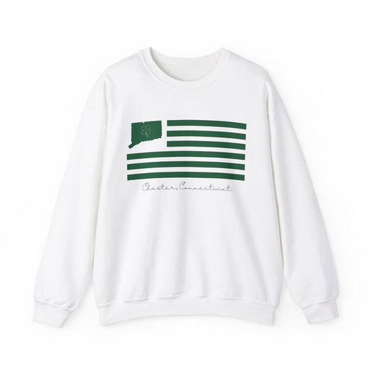 Chester Connecticut St. Patrick’s Day Flag Unisex Heavy Blend™ Crewneck Sweatshirt